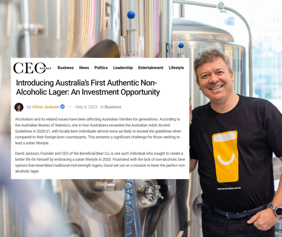 CEO Weekly: Introducing Australia’s First Authentic Non-Alcoholic Lager: An Investment Opportunity